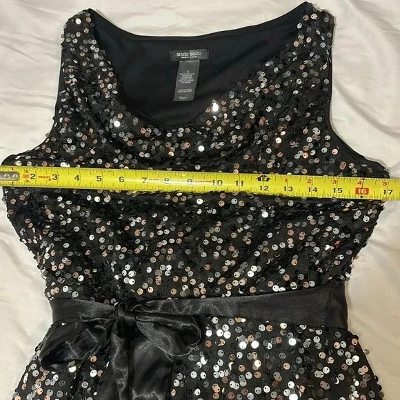 Bisou Bisou Black Party Sparkle Dress size 6 - Picture 5 of 9